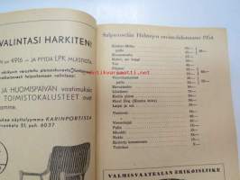 Salpausselän hiihdot Lahdessa 27-28.2.1954 -hiihtokilpailujen käsiohjelma