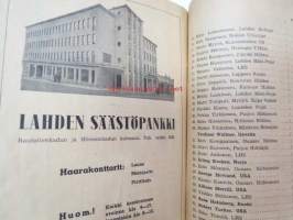 Salpausselän hiihdot Lahdessa 27-28.2.1954 -hiihtokilpailujen käsiohjelma