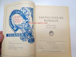 Salpausselän hiihdot Lahdessa 26-27.2.1955 -hiihtokilpailujen käsiohjelma