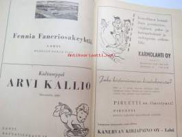 Salpausselän hiihdot Lahdessa 26-27.2.1955 -hiihtokilpailujen käsiohjelma