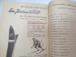 Salpausselän hiihdot Lahdessa 26-27.2.1955 -hiihtokilpailujen käsiohjelma