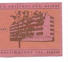 Uusi Apteekki  Korkeavuorenkatu Hki - resepti signatuuri  1965