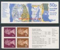 Iso-Britannia/Englanti: Postituore käyttömerkkivihko 50p FB60 **.  Arkeologia 2. FB60 Archaeology 2. Howard Carter ja hänen Tutankhamon -löytönsä Egyptissä.,