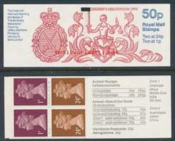 Iso-Britannia/Englanti: Postituore käyttömerkkivihko 50p FB63 **.  Sheriffi. FB63 Sheriff&#039;s Millenium 1992. Seriffi on anglosaksisessa maailmassa julkisen vallan ed.