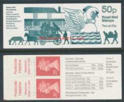 Iso-Britannia/Englanti: Postituore käyttömerkkivihko 50p FB68 **.  Kestikievarit, majatalot, hevosvaunut 1. FB68 Coaching Inns 1: Swan with Two Necks, London.