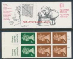 Iso-Britannia: Postituore käyttöpostimerkkivihko 1£ FH24 **. Punch. /£1 FH24 Punch 2