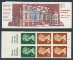 Iso-Britannia: Postituore käyttöpostimerkkivihko 1£ FH27 **. Opetusinstituutioiden vuosipäiviä ./£1 FH28 Educational 1 - University of Wales 1893