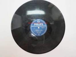 Philips P 40075 H Veikko Tuomi - Haasta mulle lemmestä / Jambalaya -savikiekkoäänilevy, 78 rpm