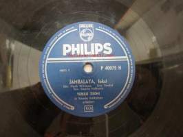 Philips P 40075 H Veikko Tuomi - Haasta mulle lemmestä / Jambalaya -savikiekkoäänilevy, 78 rpm