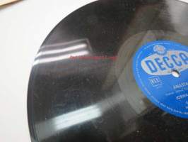 Decca SD 5393 Jorma Lyytinen Anastasia / Tuula Siponius Hilpeä paimenhuilu -savikiekkoäänilevy, 78 rpm