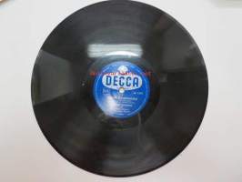 Decca SD 5393 Jorma Lyytinen Anastasia / Tuula Siponius Hilpeä paimenhuilu -savikiekkoäänilevy, 78 rpm