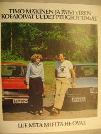 Peugeot 104 koeajomainos myyntiesite