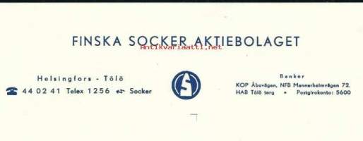 Finska Socker Ab 1964 -  firmalomake