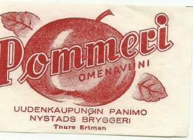Pommeri Omenaviini - Uudenkaupungin Panimo Thure Ertman   ,  juomaetiketti