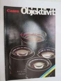 Canon objektiivit 1981/82 -myyntiesite