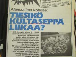 Alibi 1982 nr 12 -sis. mm; Sirpa Joronen, Christina Backman, katso sisältö kuvista tarkemmin.