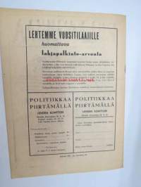 Politiikkaa piirtämällä 1937 Huhtikuun 2 numero - Näytenumero Nr 2 -harvinainen kantaaottava julkaisu