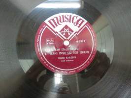 Musica A 3372 Ingrid Carlsson Sancta Lucia / Staffan Stalledräng, Gläns över sjö och strand -savikiekkoäänilevy, 78 rpm