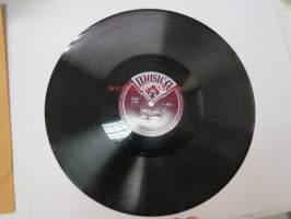 Musica A 3372 Ingrid Carlsson Sancta Lucia / Staffan Stalledräng, Gläns över sjö och strand -savikiekkoäänilevy, 78 rpm