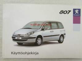 Peugeot 807 -käyttöohjekirja