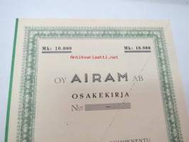 Oy Airam Ab, Helsinki 1950, 10 000 mk -osakekirja