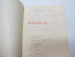 Lottien piirikurssilla Vammalassa 8.7.-18.7.1941, Salme Punovuori -kurssimuistiinpanot