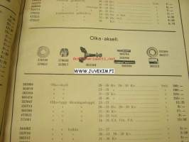 Nupnau &amp; K:ni Auto-osien ja tarvikkeiden Luettelo 1938
