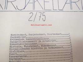 Tyrvään Kirjakauppa - Kirjakellari -myyntiluettelo nr 1975 -kirjojen postimyyntiluettelo