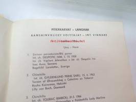 XIII Kansainvälinenrotu kissanäyttely Tapiola 18-19.4.1970 - XIII Internationella raskattutställningen Hagalund -näyttelyluettelo