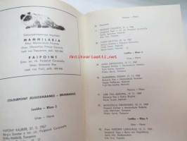 XIII Kansainvälinenrotu kissanäyttely Tapiola 18-19.4.1970 - XIII Internationella raskattutställningen Hagalund -näyttelyluettelo