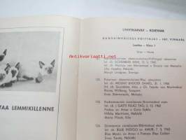 XIII Kansainvälinenrotu kissanäyttely Tapiola 18-19.4.1970 - XIII Internationella raskattutställningen Hagalund -näyttelyluettelo