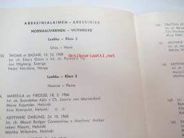 XIII Kansainvälinenrotu kissanäyttely Tapiola 18-19.4.1970 - XIII Internationella raskattutställningen Hagalund -näyttelyluettelo