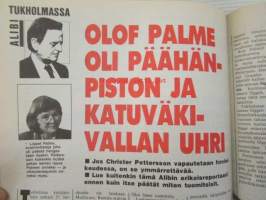 Alibi 1989 nr 11, sis. mm. artikkelit / kuvat / mainokset; Matti Kalevi Rytkönen, Olof Palme, Sari Liinaharja, Mia Palhomaa, Seppo Tervonen, Hannu Voutilainen,