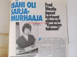 Alibi 1995 nr 4, sis. mm. artikkelit / kuvat / mainokset; Fred West, John Wikström, Marika Kantti, Pekka Palomaäki, Tapio Akkila, katso sisältö kuvista tarkemmin.