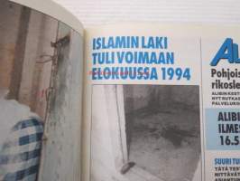 Alibi 1995 nr 5, sis. mm. artikkelit / kuvat / mainokset; Asko ja Marja Kinnunen, Tuija Vuolle, Erja ja Juha Haatanen, katso sisältö kuvista tarkemmin.