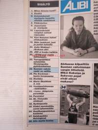 Alibi 1996 nr 11, sis. mm. artikkelit / kuvat / mainokset; Keijo Kivelä, Kim Löfgren, Markku Hiltunen, Timo Helin, Aulis Hinkkuri, Kari Natunen, Vesa Laukkanen,