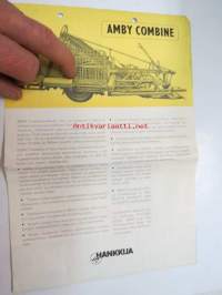 Amby combine Mern -yhdistetty sokerijuurikkaan listin- ja nostokone -myyntiesite -brochure