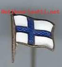 Suomen lippu neulamerkki emali  - rintamerkki