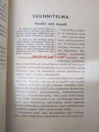 Kauppias mainostaa