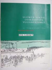 Suomen Sokeri Oy vuosikertomus 1964 -kansikuvitus Henrik Tikkanen