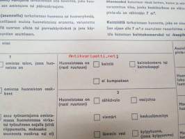 Tilastollinen päätoimisto - Väestölaskenta - Ruokakunta- ja asuntolomake - vuoden 1961 väestönlaskennan käyttämätön lomake