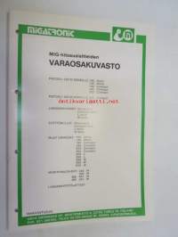 Migatronic Mig-hitsauslaitteet varaosakuvasto -parts catalogue, katso tarkemmat mallikohtaisuudet / tiedot kuvista