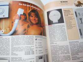 Finnsa Katalog 1985-1986 - das Besondere für Sauna, Massage, Fitness -saksalainen saunojen ja saunatarvikkeiden luettelo, Finnjet-mainos