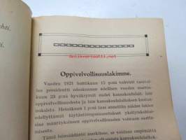 Kansanvalistusseuran Kalenteri 1922 sekä Tietokalenteri yhteensidottuna laitoksena, sis. runsaasti mainoksia, artikkeleita, tilastotietoa, rautateitten ja postin