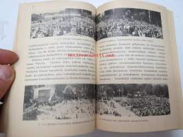 Kansanvalistusseuran Kalenteri 1922 sekä Tietokalenteri yhteensidottuna laitoksena, sis. runsaasti mainoksia, artikkeleita, tilastotietoa, rautateitten ja postin