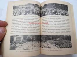 Kansanvalistusseuran Kalenteri 1922 sekä Tietokalenteri yhteensidottuna laitoksena, sis. runsaasti mainoksia, artikkeleita, tilastotietoa, rautateitten ja postin