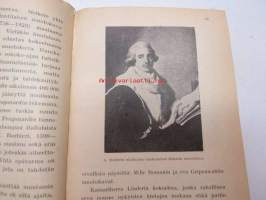 Kansanvalistusseuran Kalenteri 1922 sekä Tietokalenteri yhteensidottuna laitoksena, sis. runsaasti mainoksia, artikkeleita, tilastotietoa, rautateitten ja postin