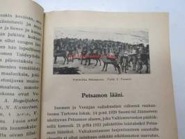 Kansanvalistusseuran Kalenteri 1922 sekä Tietokalenteri yhteensidottuna laitoksena, sis. runsaasti mainoksia, artikkeleita, tilastotietoa, rautateitten ja postin