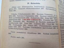 Kansanvalistusseuran Kalenteri 1922 sekä Tietokalenteri yhteensidottuna laitoksena, sis. runsaasti mainoksia, artikkeleita, tilastotietoa, rautateitten ja postin