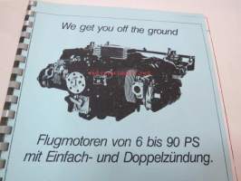 Limbach Flugmotoren von 6 bis 90 PS mit Einfach- und Doppelzündung - We get you off the ground -lentokonemoottorien esitekirja